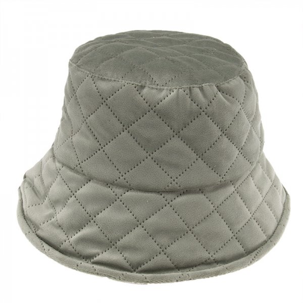 Cotton Quilted Solid Color Wild Diamond Lattice Flat Top Warm Hat