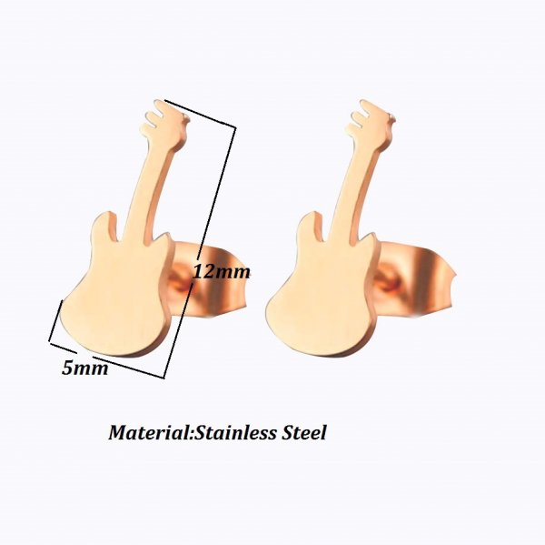 European And American Simple Sweet Violin Ornament Key Ear Studs Cross-border Ornament