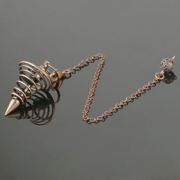 Metal Pendulum Spiral Cone Necklace Ornament